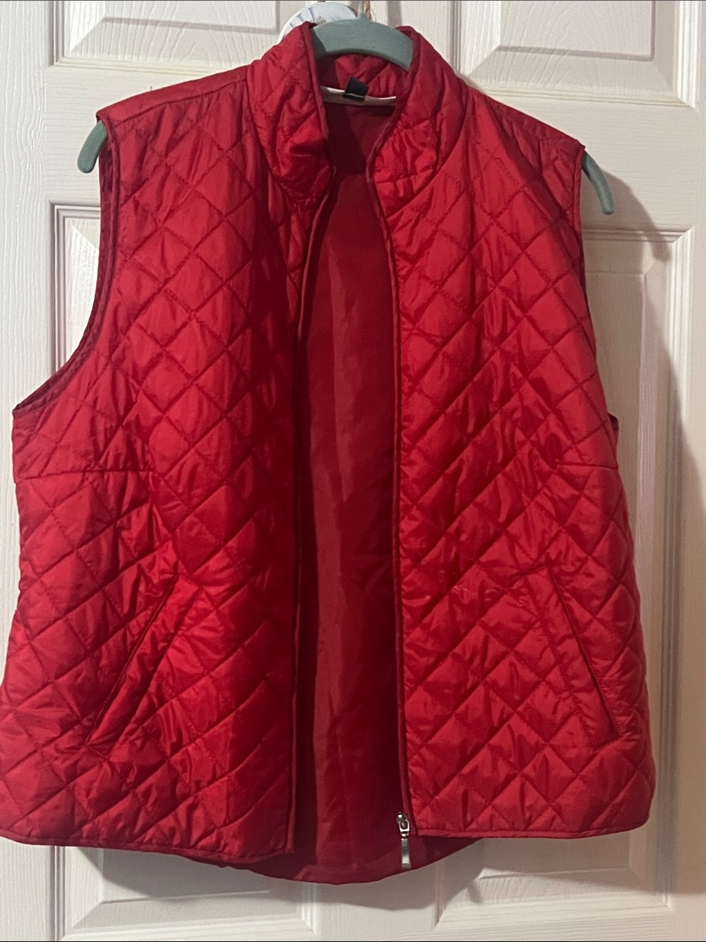 Karen Scott Red Quilted Sport Vest
